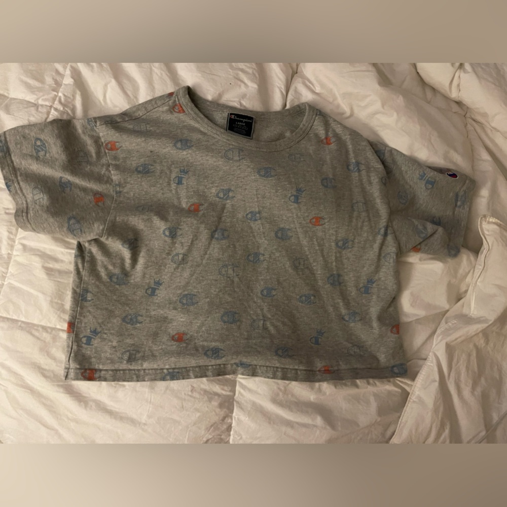 Grey champion crop top
